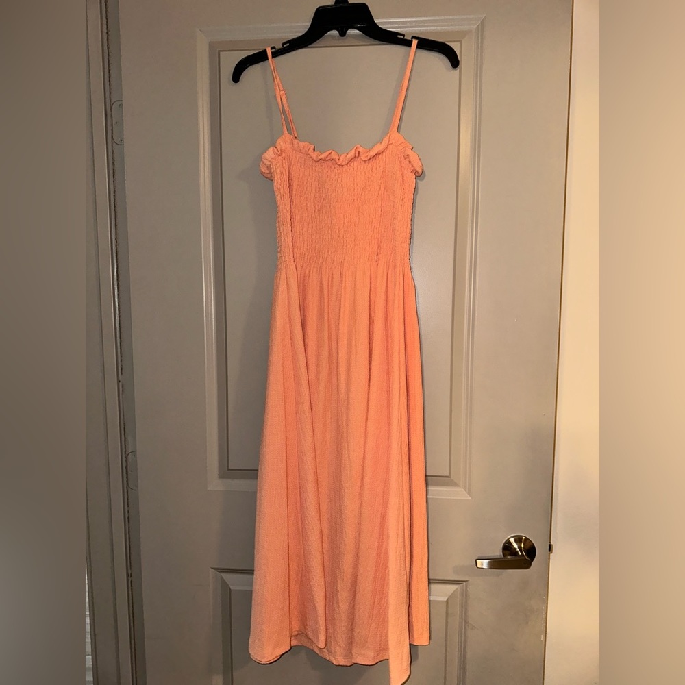 Coral maxi dress
